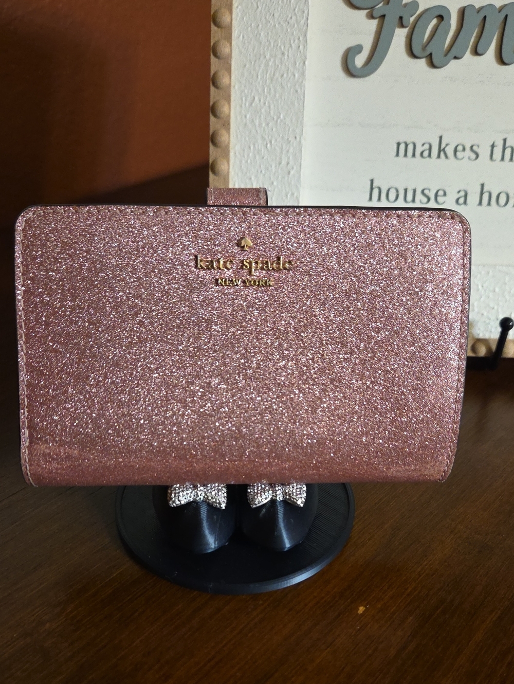 Kate Spade Glimmer Glitter Bifold Wallet